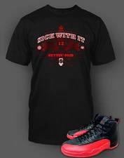 Sick with It Graphic Sneaker Tee Shirt to Match J12 Flu Game Mens Big Tall Sm T