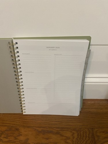 Blue Sky Fransen 2025 Kalender Planer Wöchentlich Neujahr Mode Weiß Blumen - Bild 3 von 6