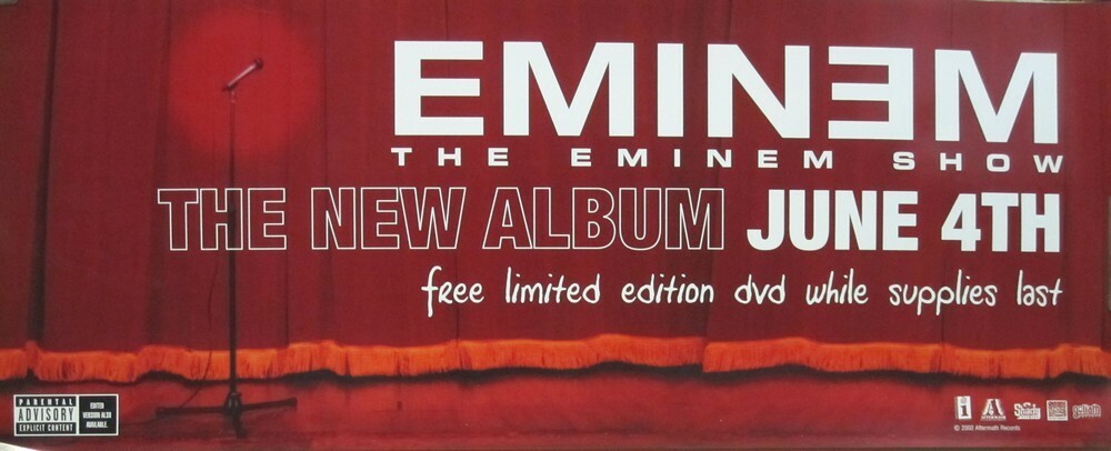 EMINEM 2004 The Eminem Show advance promotional poster New Old Stock Flawless