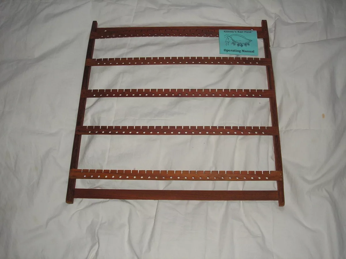 GINNY S EAR NEST 175 PADUCK WOOD EARRING ORGANIZER