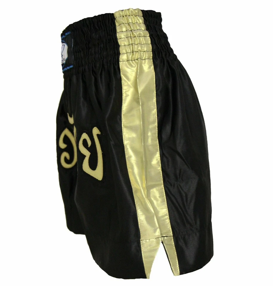 BAY® Thaiboxhose Muay Thai Hose Shorts Short rot schwarz grün blau gelb weiß neu - Bild 2 von 4
