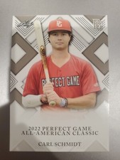 2022 Leaf Perfect Game Classic Carl Schmidt Rookie Card RC 2023 Draft Mint