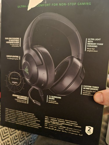 Razer Kraken X USB PC / Switch Gaming Brand New just boxed small tear - Picture 5 of 6