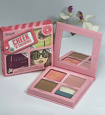 Benefit Cheek 'N' Cheerfull Bronze & Blush Palette - Hoola~Dandelion~Galifornia