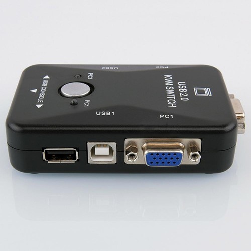 Dual/2-Port USB VGA KVM Switch Box Mouse Keyboard Monitor Sharing Computer PC C - 第 5/7 張圖片