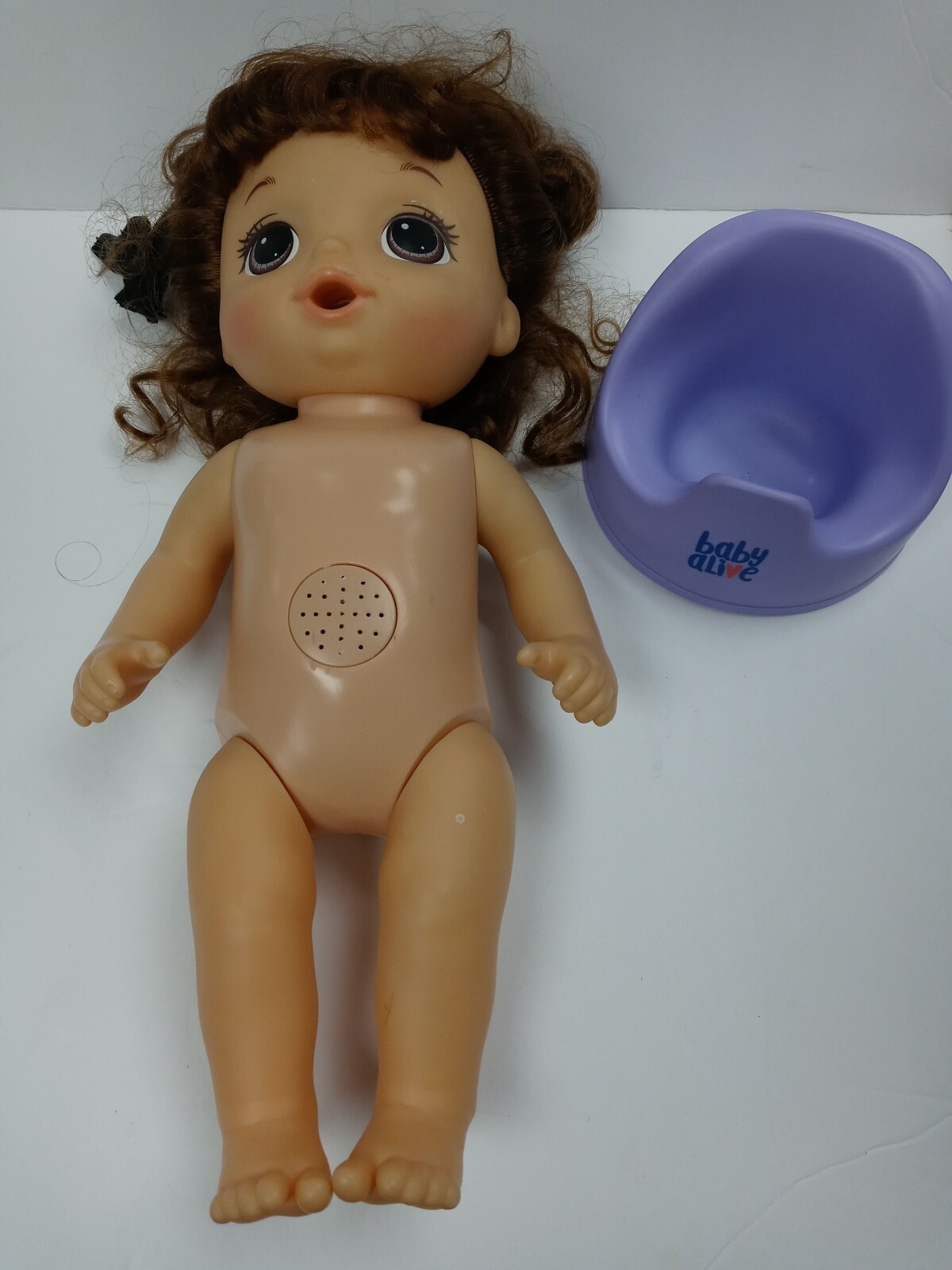 Baby Alive E0610 Potty Dance Talking Brown Hair Doll,NO clothes,chair only Works