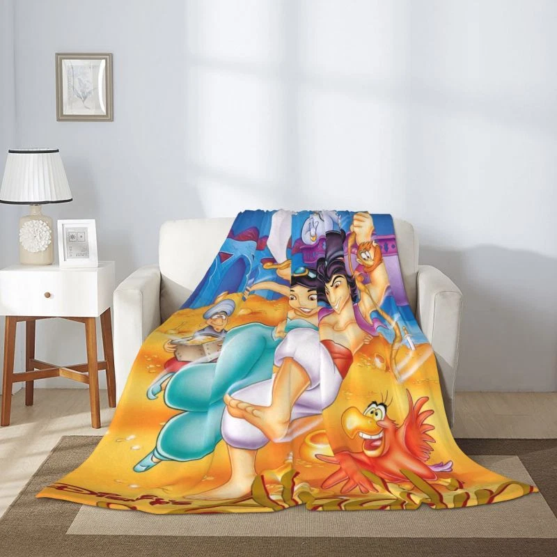 Disney Mickey Halloween Flannel Blanket Kawaii Spooky Cute Lightweight Throw