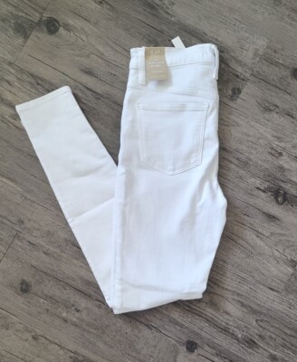NWT Madewell 11'' High rise Skinny Jeans in Pure White Size 26. New With Tags.