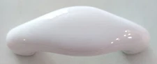 Pure Bright White All Ceramic Handle Pull 4" Wide with 3" Center-to-Center