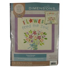 Dimensions Flower Bouquet Embroidery Kit Feed The Soul Cathy Heck Studios Sealed