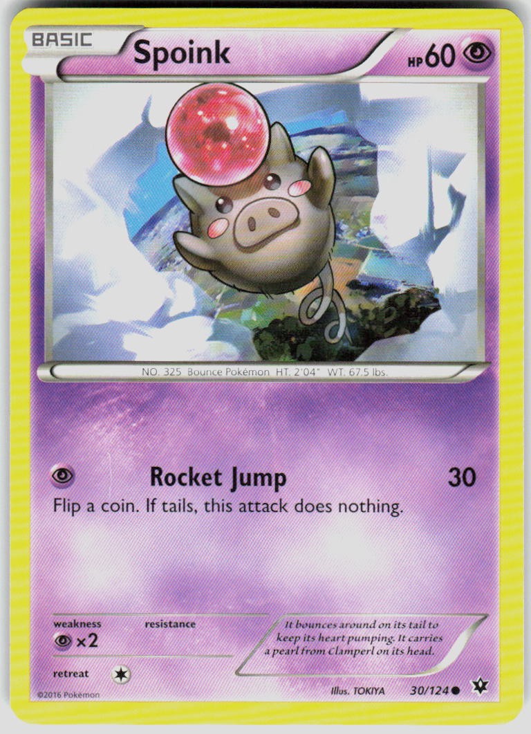 Spoink 30/124 XY Fates Collide Pokemon