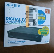 Apex DT250A Digital TV Converter Box with Analog Pass Through And Remote