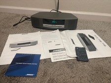 Bose Wave Music System AM/FM Radio and CD Player Silver Open Box Complete Works