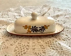 Stangl Pottery Golden Blossom Covered Butter Dish VINTAGE Retired USA