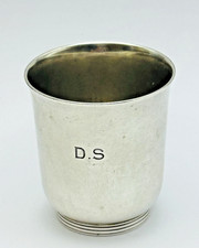 Antique French Sterling (950)  Silver Art Deco Beaker Cup, Emile Puiforcat Paris