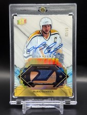 2019-20 UD Engrained Mario Lemieux Signature Remnants Stick Auto /15 Game Used