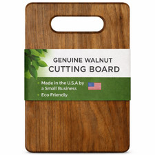 Handcrafted Walnut Wood Cutting Board with Built-In Handle   Premium U.S.A. Made