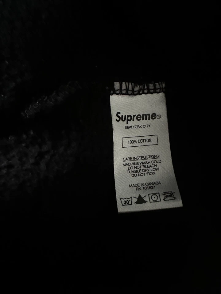 Supreme Shine Hooded Sweatshirt Medium Black SS21 - Image 4 of 4