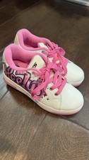 Heelys Split Wheeled Roller Shoes White/Pink Girls Youth Size 3