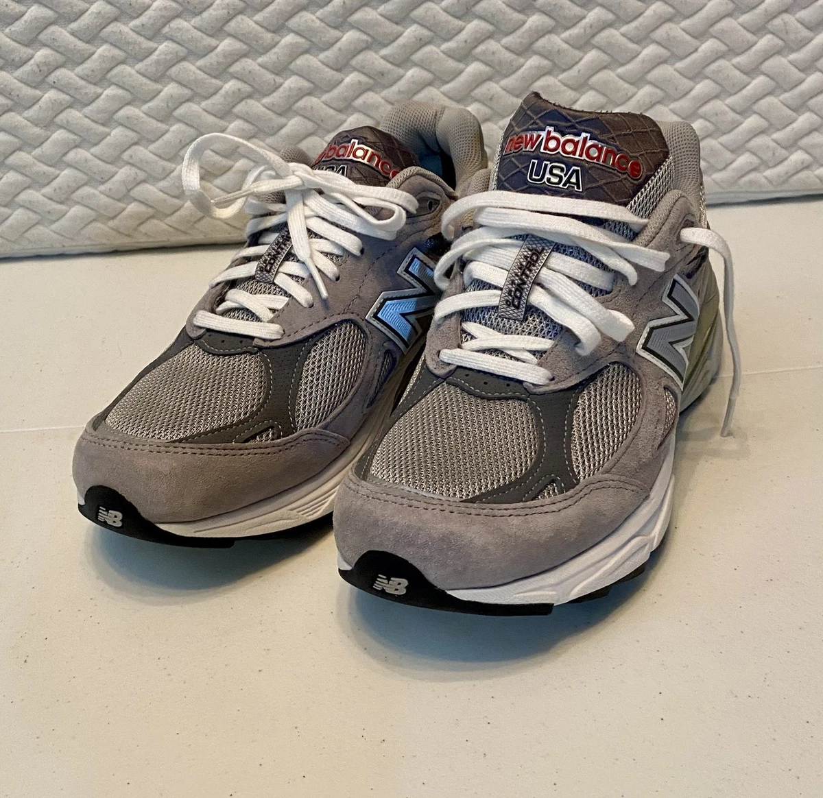 New Balance 990v3 Made in USA Grey White for sale | eBay