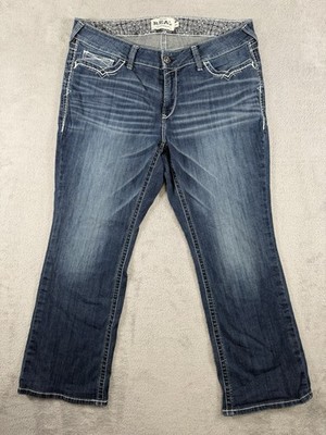 Ariat Jeans Womens 20WR Blue REAL Boot Cut Denim Mid Rise Stretch Western Plus