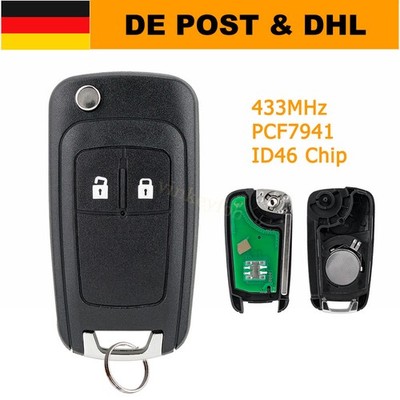 Funk Schlüssel Für Opel Astra J 2010 2011 2012 2013 2014 2015 2016 433MHz ID46