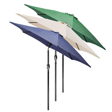 Tilting Garden Parasol with Crank Handle and Carry Bag
