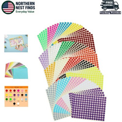 Color Coding Round Dot Stickers - 16500 Count, Removable, 20 Colors, Easy to Use
