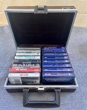 Vintage 1980s Savoy Cassette Case Lot 14 Tapes Eagles Billy Joel CCR Journey