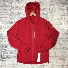 NWT Calvin Klein Mens Small Hooded Windbreake...