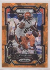 2023 Panini Prizm Orange Ice Prizm David Njoku #70 18vc