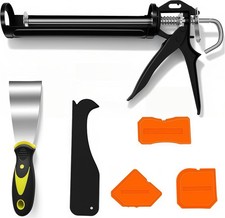 Heavy Duty Drip-Free Caulking Gun, Smooth Rod & Quick Release, for Silicone,