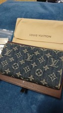 LOUIS VUITTON M95341 Monogram Denim Long Wallet Zipper Wallet Round Zipper F/S