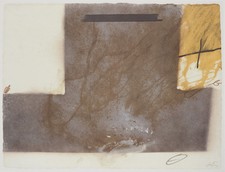 Antoni TAPIES : Lettre inversée - Lithographie signée