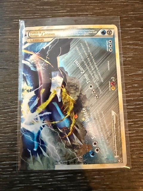 Pokemon Palkia Dialga Legend Bottom Triumphant Card 102/102 NEAR MINT