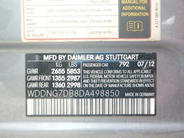 Cuadro de instrumentos Mercedes-Benz S550 2013 221984203 3686 Foto 2 de 4