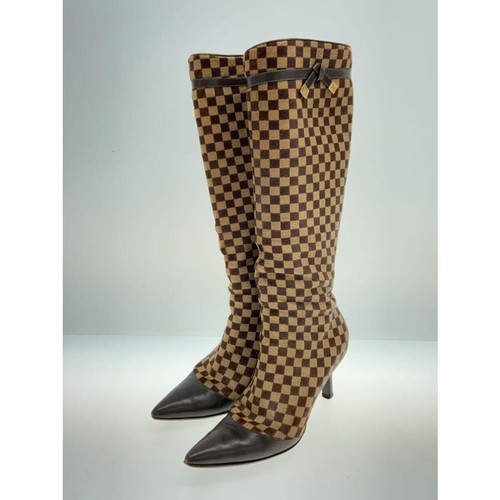 LOUIS VUITTON Stiefel Absatz Damier Harako Braun EU35,5/US5,5 Original - Bild 18 von 24