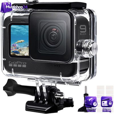Wasserdichte Gehäuse für GoPro Hero 9-13 60m Tauchen Schutzhülle mit Montage