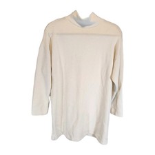 Zara Women's Medium High Neck Skater Sweater Dress Oyster NWOT
