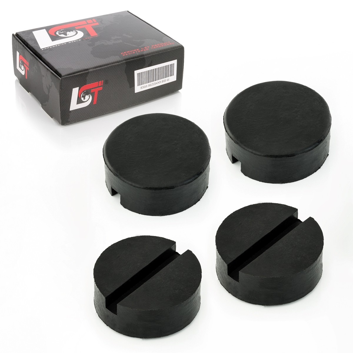 4x Adapter for Car Jack Lifting Platform Rubber Block with Groove Universal