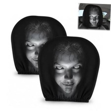 2 Pack Scary Headrest Covers for Cars, 2026 New Ghost Face Printinguto Seat A