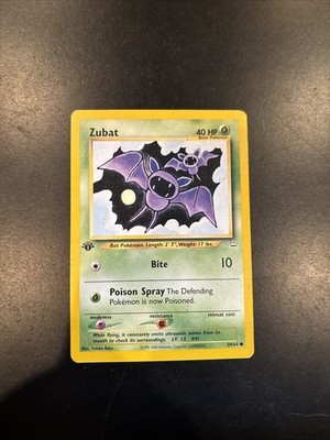 Pokemon Zubat 1st Edition Common Neo Revelation 59/64 MP