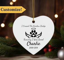 CUSTOM PET MEMORIAL Christmas Ornament Personalized Pet Ornament Gift