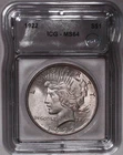 1922 Peace Silver Dollar $1 ICG MS64 White