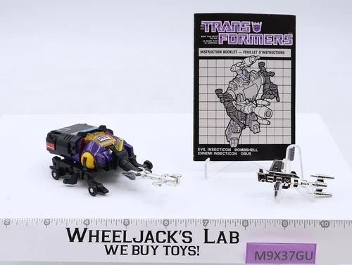 Bombshell 100% Complete NEAR MINT 1985 G1 Transformers Rhinoceros Beetle Figure