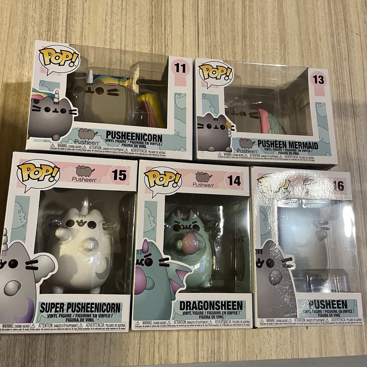 PUSHEEN #11, #12, 13, #14, #15, & #16 LOT OF 6 FUNKO POP Vinyl