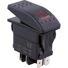 12V LED Rocker/Toggle Switch Red Color