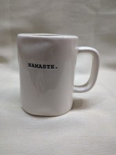 Early Rae Dunn Namaste. typewriter font Mug Vintage coffee tea cup thumbnail