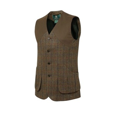 Beretta Men's St James Tweed Vest Brown & Red Wool & Cashmere Vest -46- SALE