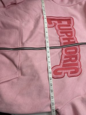 New Euphoric 777 Full Zip Flower Pink Hoodie Men's Size XL | eBay